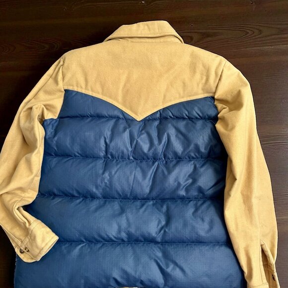 Eddie Bauer Goose Down Jacket Shirt Flannel Vintage Mens 80s Small 41” Shacket - Picture 9 of 9
